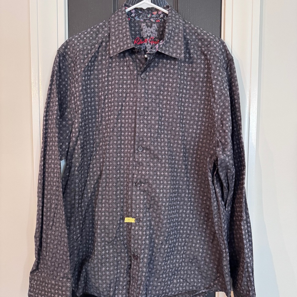 Robert Graham Black Patten Button Down